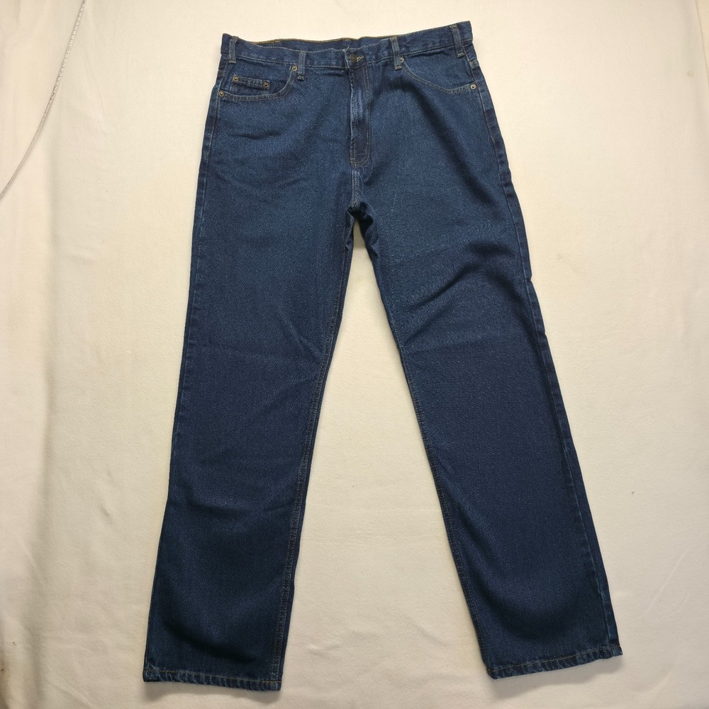 Full Blue Men's Straight Leg Denim Blue Jeans Size 40X34